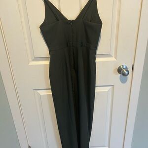 Sleek V-Neck Midi Dress